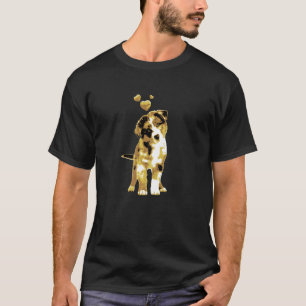 Camiseta Perro pastor australiano retro lindo con vina card