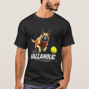 Camiseta Perro pastor belga ballahólico divertido persiguie