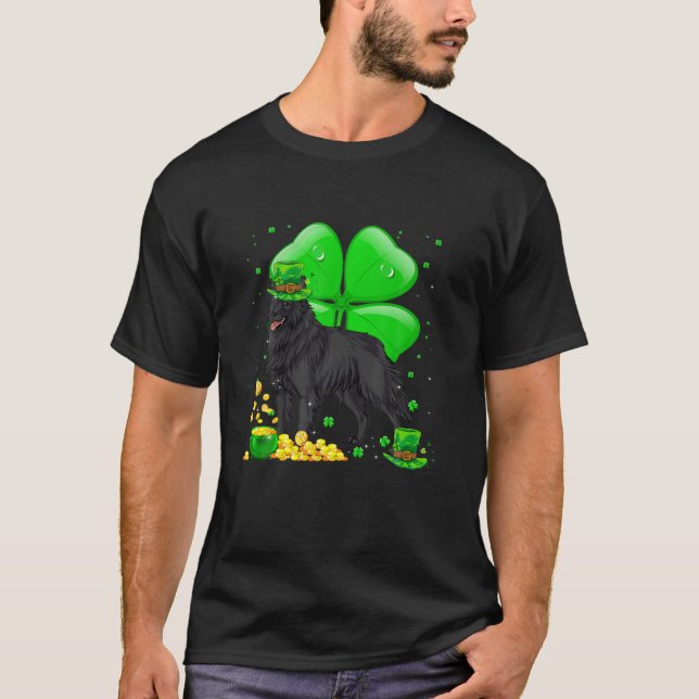Camiseta Perro pastor belga con encanto Día de San Patricio (Anverso)