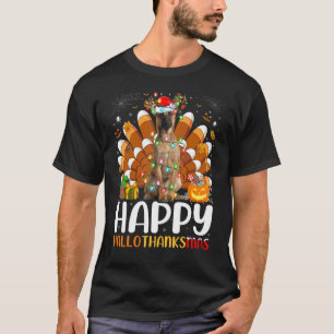 Camiseta Perro pastor belga Halloween Navidad Hallothan