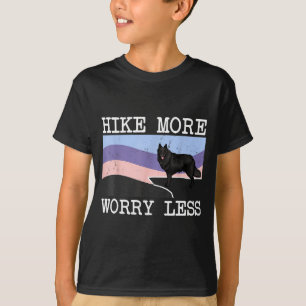 Camiseta perro pastor belga hike more worry less gráfico