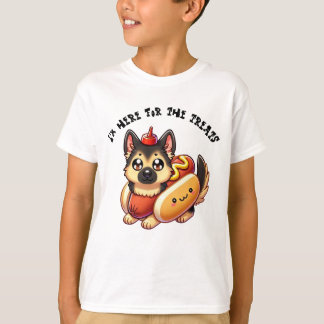 Camiseta Perro Pastor con Disfraz de Hot Dog, Halloween Div