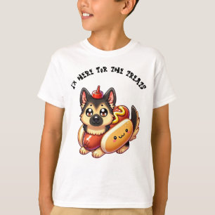 Camiseta Perro pastor con disfraz de hot dog, Halloween div