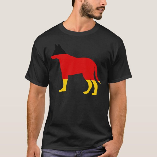 Camiseta Perro pastor de la bandera alemana (Anverso)