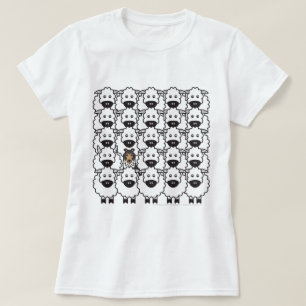 Camiseta Perro pastor de Shetland en las ovejas