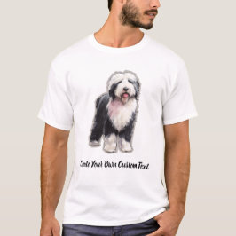 Camiseta Perro Pastor Inglés Antiguo Crea tu propio texto p