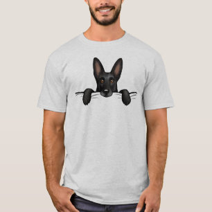Camiseta Perro pastor negro agudo