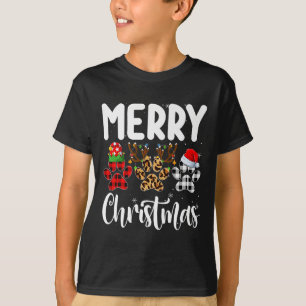 Camiseta Perro Pata Navidad Elfo Reno Santa Cachorro Amante