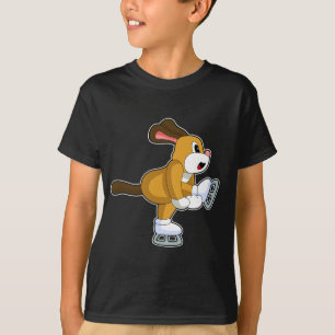 Camiseta Perro Patinaje sobre hielo Patines de hielo