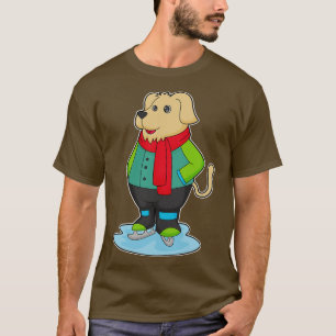 Camiseta Perro Patinando Hielo Con Patines De Hielo