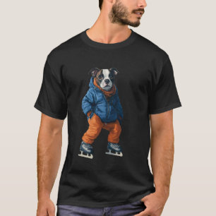 Camiseta Perro patinando sobre hielo