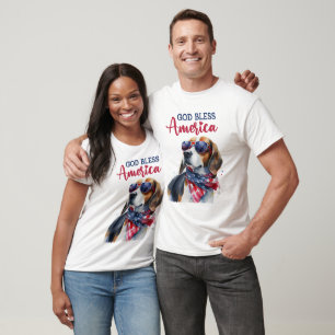 Camiseta Perro Patriota-Beagle