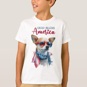 Camiseta Perro Patriota-Chihuahua