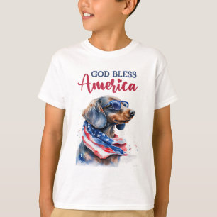 Camiseta Perro Patriota-Dachshund