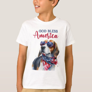 Camiseta Perro Patriótico-Beagle