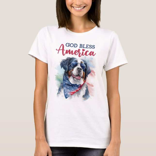 Camiseta Perro Patriótico-Bernés (Anverso)