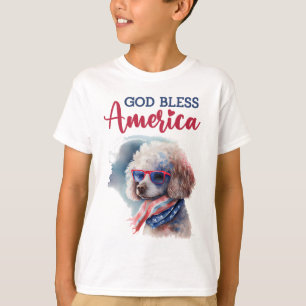 Camiseta Perro Patriótico-Caniche