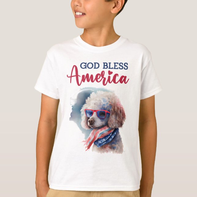 Camiseta Perro Patriótico-Caniche (Anverso)