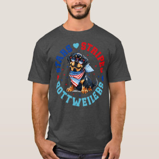 Camiseta Perro Patriótico Rottweiler Para El 4 De Julio Cel
