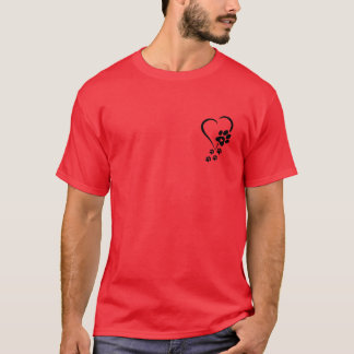 Camiseta Perro Paw Corazón Bebé Perro Paw Papas de perro de