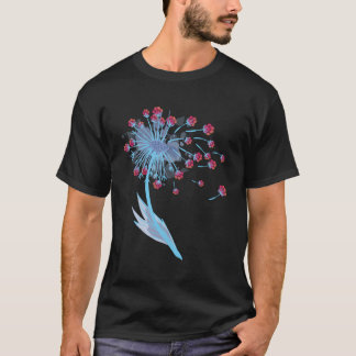 Camiseta Perro Paw Imprimir Perro Flor Dandelion Perro Love