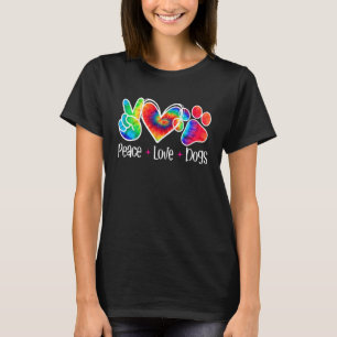 Camiseta Perro Paz Amor Perros Rescate de Puppy Mujeres