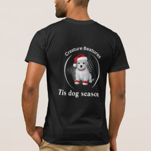 Camiseta perro peculiar disfrazado de navidades Gracioso