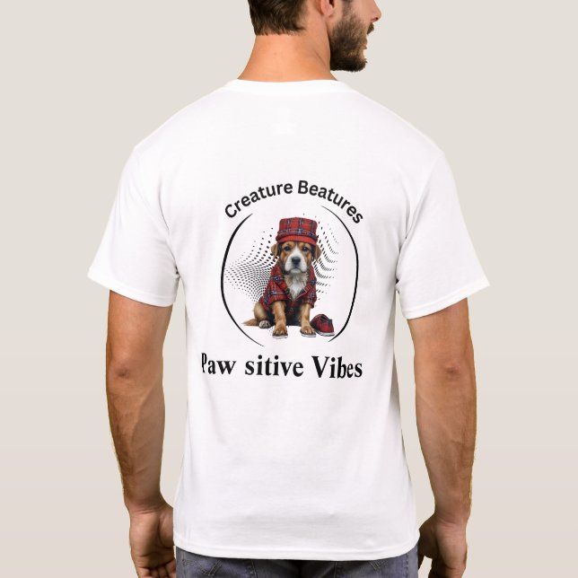 Camiseta perro peculiar en Escocia Tartán | Gracioso Sarcas (Reverso)