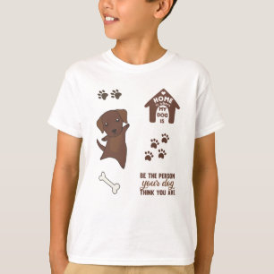 Camiseta Perro Pegatinas de Cute Marrón Labrador Recuperado