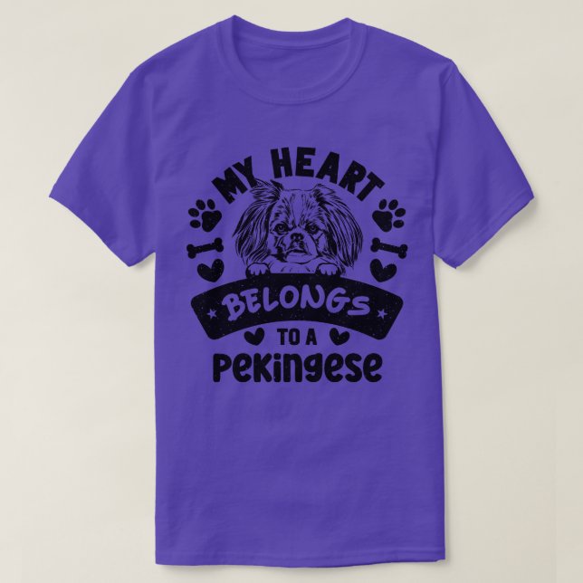 Camiseta Perro pekingés lindo (Diseño del anverso)