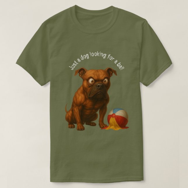 Camiseta Perro Pelota 01 (Diseño del anverso)