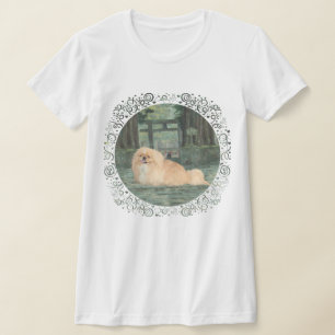 Camiseta Perro pequinés en la puerta oriental