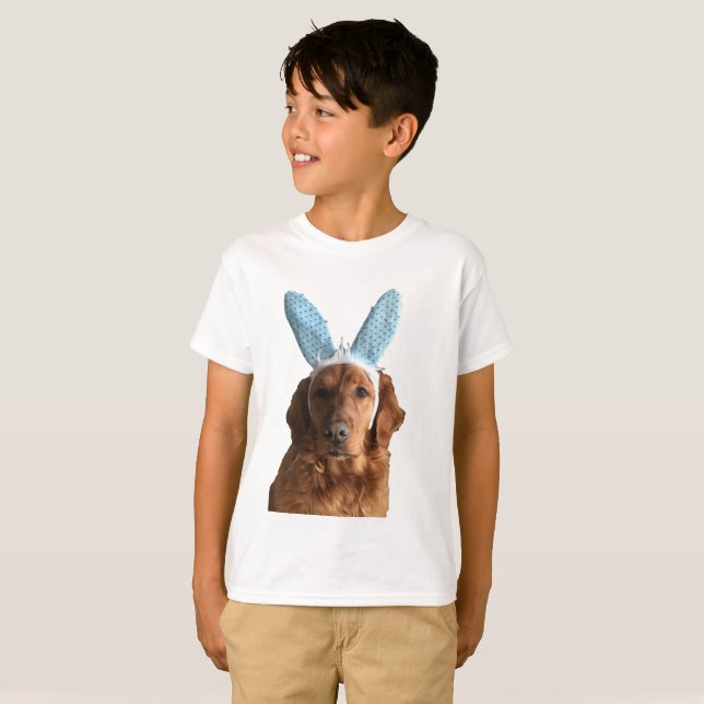 Camiseta Perro perdiguero de oro de Pascua (Anverso completo)