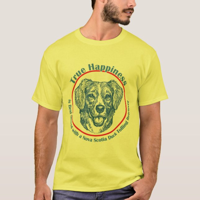 Camiseta Perro perdiguero tocante de la felicidad del pato (Anverso)