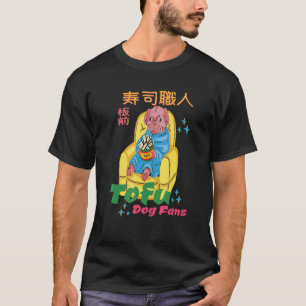 Camiseta perro perezoso comiendo tofu pun para los fans del