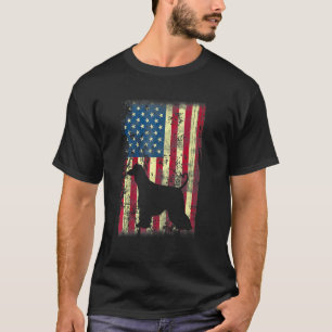 Camiseta Perro Perro Afgano Bandera Estadounidense 4 De Jul