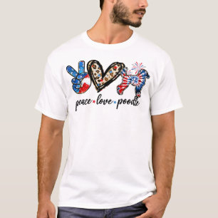 Camiseta Perro perro canino paz amor perro caniche tie tye 