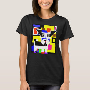 Camiseta perro perro retrato digital perro perrito