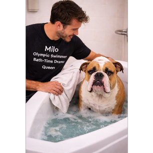 Camiseta Perro Personalizado - Dramático Rey/Reina de la Na