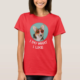 Camiseta Perro personalizado Foto personalizada Hago lo que
