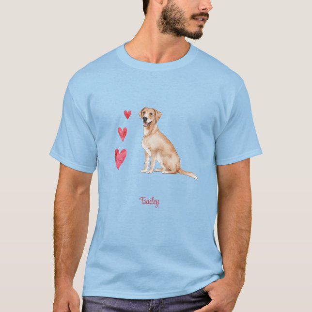 Camiseta Perro personalizado recuperador de labrador (Anverso)