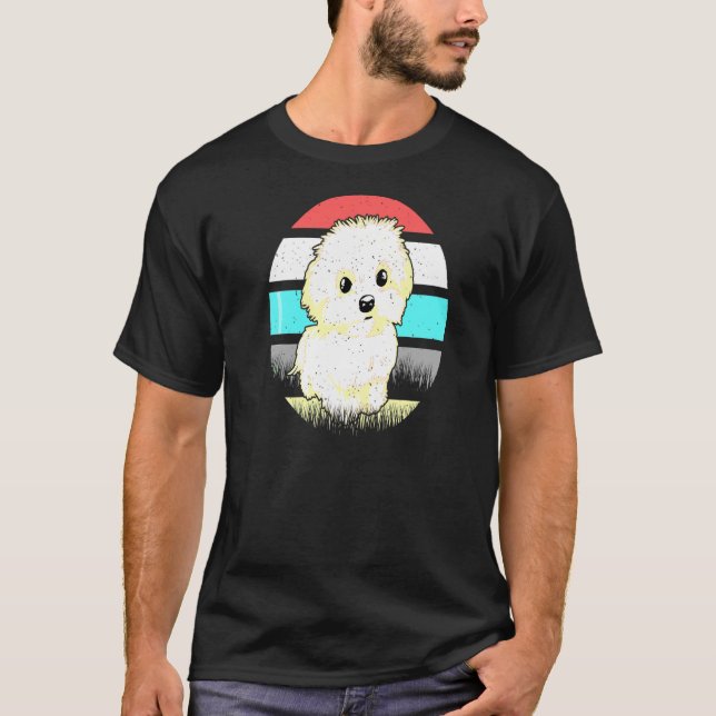 Camiseta Perro picante maltés Raza de perro (Anverso)
