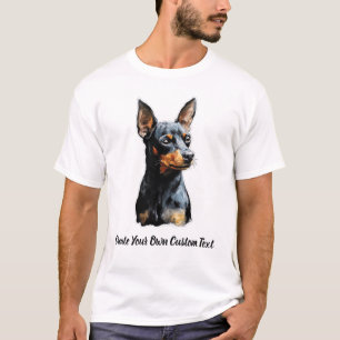 Camiseta Perro Pinscher Miniatura Cree su propio texto pers