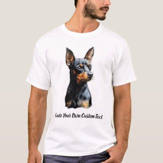 Camiseta Perro Pinscher Miniatura Cree su propio texto pers