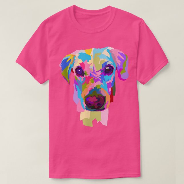 Camiseta Perro pintado con acuarela  (Diseño del anverso)