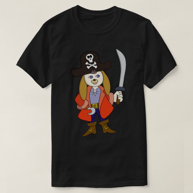 Camiseta Perro pirata (Diseño del anverso)