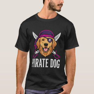 Camiseta Perro Pirata Divertido Vector Retriever Dorado