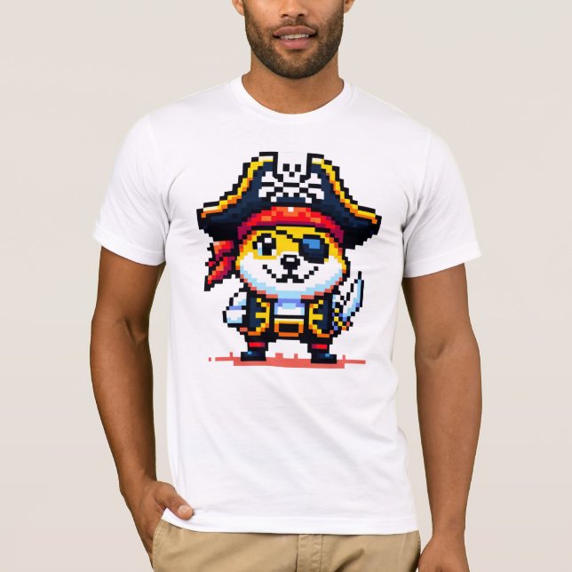 Camiseta Perro pirata - Gracioso diseño de aventura de arte (Anverso)