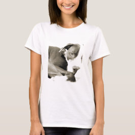 Camiseta perro pit bull adorable dormilón y perezoso