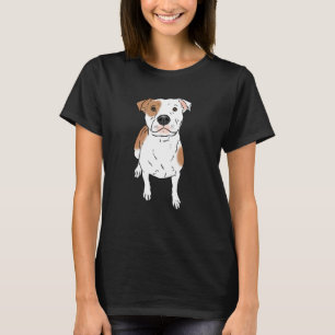 Camiseta Perro Pit Bull Manchado Blanco Divertido Pit Bull